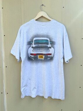 Vintage 90’s Porsche Turbo Double Sided Car T-Shirt Size XL Single Stitch